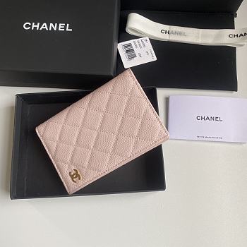 Chanel Classic Passport Holder Pink Size 14.5 × 10.5 × 2 cm