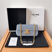 Celine Chain Shoulder Bag Blue Grey Size 20.5 x 10.5 x 4 cm - 1