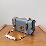 Celine Chain Shoulder Bag Blue Grey Size 20.5 x 10.5 x 4 cm - 6