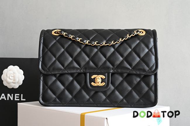 Chanel Tofu Bag Black Gold Hardware Size 19.5 x 28 x 7 cm - 1