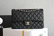 Chanel Flap Caviar Black Bag Gold Hardware Size 15.5 x 25.5 x 6.5 cm - 1