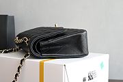 Chanel Flap Caviar Black Bag Gold Hardware Size 15.5 x 25.5 x 6.5 cm - 4