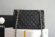 Chanel Flap Caviar Black Bag Gold Hardware Size 15.5 x 25.5 x 6.5 cm - 6