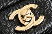 Chanel Flap Caviar Black Bag Gold Hardware Size 15.5 x 25.5 x 6.5 cm - 3