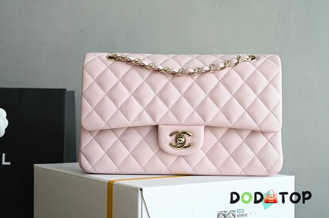 Chanel Flap Caviar Light Pink Bag Gold Hardware Size 15.5 x 25.5 x 6.5 cm - 1