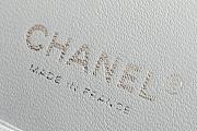 Chanel Flap Caviar Light Grey Bag Gold Hardware Size 15.5 x 25.5 x 6.5 cm - 3