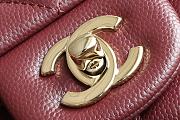 Chanel Flap Caviar Burgundy Bag Gold Hardware Size 15.5 x 25.5 x 6.5 cm - 4