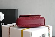 Chanel Mini Handbag Coco Red Wine Bag Size 11.5 x 14.5 x 5.5 cm - 4