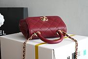 Chanel Mini Handbag Coco Red Wine Bag Size 11.5 x 14.5 x 5.5 cm - 3