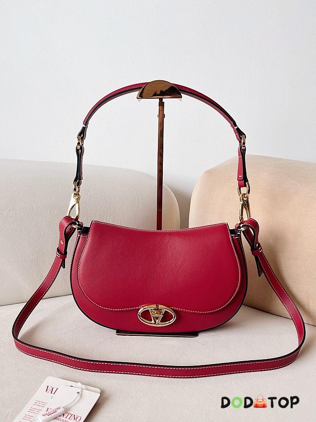 Valentino Garavani Ohval Small Calfskin Bag Red Size 26 x 13 x 6.5 cm - 1