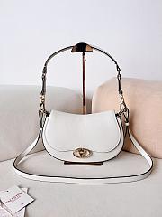 Valentino Garavani Ohval Small Calfskin Bag White Size 26 x 13 x 6.5 cm - 1