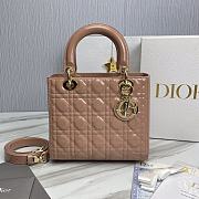 Dior Lady Medium Patent Leather Bag Size 24 x 20 x 11 cm - 1