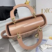 Dior Lady Medium Patent Leather Bag Size 24 x 20 x 11 cm - 6