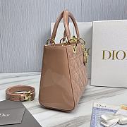 Dior Lady Medium Patent Leather Bag Size 24 x 20 x 11 cm - 5