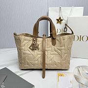 Dior Medium Toujours Raffia Graphic Cannage Size 28.5 x 21.5 x 17 cm - 5