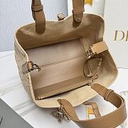 Dior Medium Toujours Raffia Graphic Cannage Size 28.5 x 21.5 x 17 cm - 3