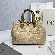 Dior Medium Toujours Raffia Graphic Cannage Size 28.5 x 21.5 x 17 cm - 2