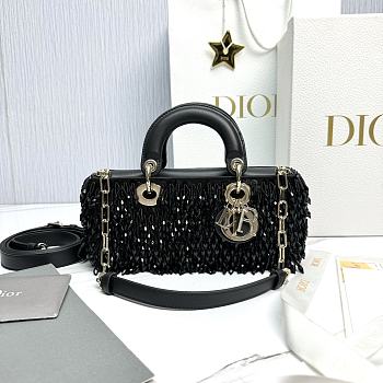 Dior Lady-Joy Bling Bling Black Bag Size 22 x 12 x 6.5 cm