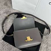 Celine Classique Triomphe Bag In Shiny Calfskin Gray Size 22 x 15.5 x 6 cm - 4