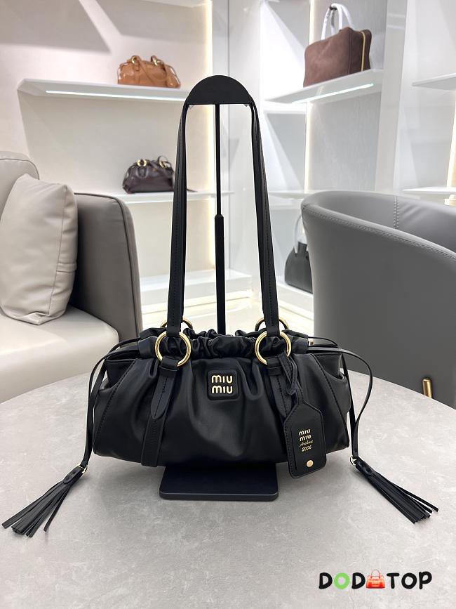 Miu Miu Black Joie Nappa Leather Bag Size 40 x 22 x 10.5 cm - 1