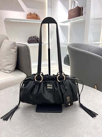 Miu Miu Black Joie Nappa Leather Bag Size 40 x 22 x 10.5 cm