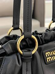 Miu Miu Black Joie Nappa Leather Bag Size 40 x 22 x 10.5 cm - 6