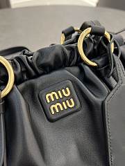 Miu Miu Black Joie Nappa Leather Bag Size 40 x 22 x 10.5 cm - 5