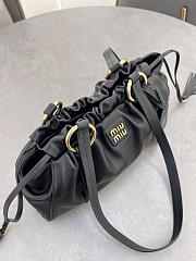 Miu Miu Black Joie Nappa Leather Bag Size 40 x 22 x 10.5 cm - 3