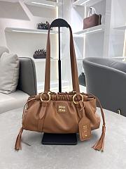 Miu Miu Brown Joie Nappa Leather Bag Size 40 x 22 x 10.5 cm - 1