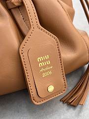 Miu Miu Brown Joie Nappa Leather Bag Size 40 x 22 x 10.5 cm - 2