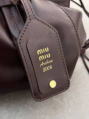 Miu Miu Dark Brown Joie Nappa Leather Bag Size 40 x 22 x 10.5 cm - 4