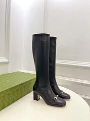 Gucci Classic Horsebit Buckle Thick Heel Elastic Boots  - 1