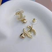 Chanel C Heart Dangle Earrings  - 4