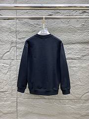 Dior Cotton Long Sleeve Hoodies Black/White - 2