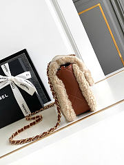 Chanel Brown Sheepskin Teddy Bag Size 16 x 23.5 x 7.5 cm - 5