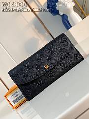 Louis Vuitton Emilie Wallet M62369 Black Size 19 x 10 x 2 cm - 1