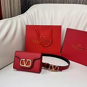 Valentino Waist Bag Red Belt 95-100 Size 12.5 x 8.5 cm - 1