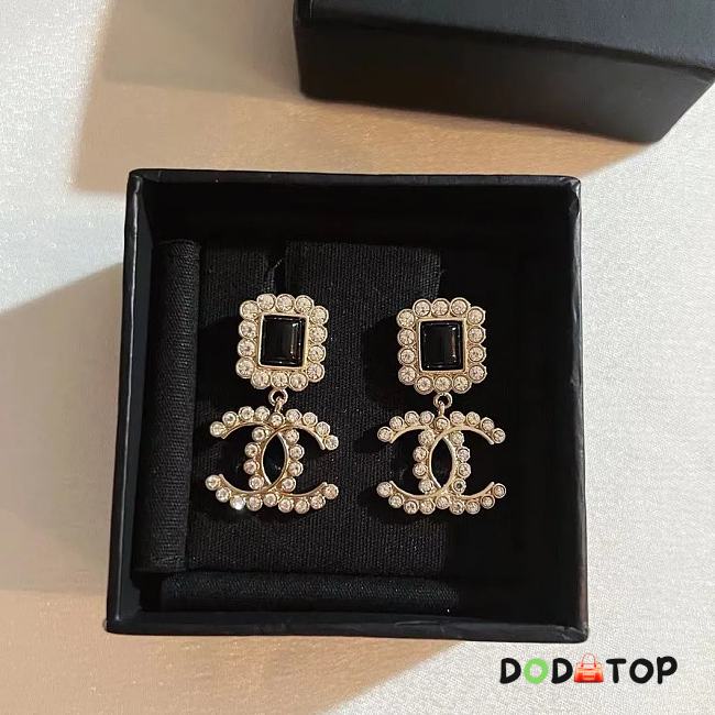 Chanel Square Black Earrings  - 1