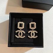 Chanel Square Black Earrings  - 1