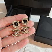 Chanel Square Black Earrings  - 6