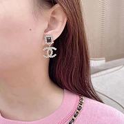 Chanel Square Black Earrings  - 4