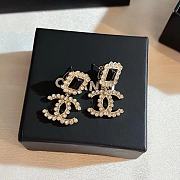 Chanel Square Black Earrings  - 2