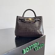 Bottega Veneta Andiamo Crocodile Brown Bag Size 22 x 9 x 15.5 cm - 1