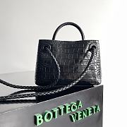 Bottega Veneta Andiamo Crocodile Black Bag Size 22 x 9 x 15.5 cm - 3