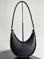 Bottega Veneta Cowhide Half-Moon Bag Black Size 28 x 27 x 6 cm - 3