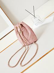 Chanel Leather Bucket Pink Bag Size 22 x 17 x 7.5 cm - 5