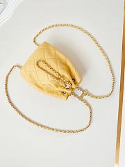 Chanel Leather Bucket Yellow Bag Size 22 x 17 x 7.5 cm - 6