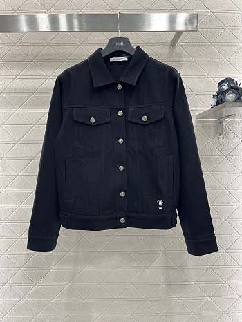 Dior Letter Denim Jacket Black