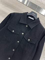 Dior Letter Denim Jacket Black - 5