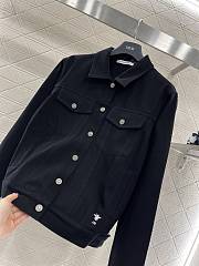 Dior Letter Denim Jacket Black - 6